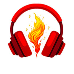 FIYA headphones around a flame